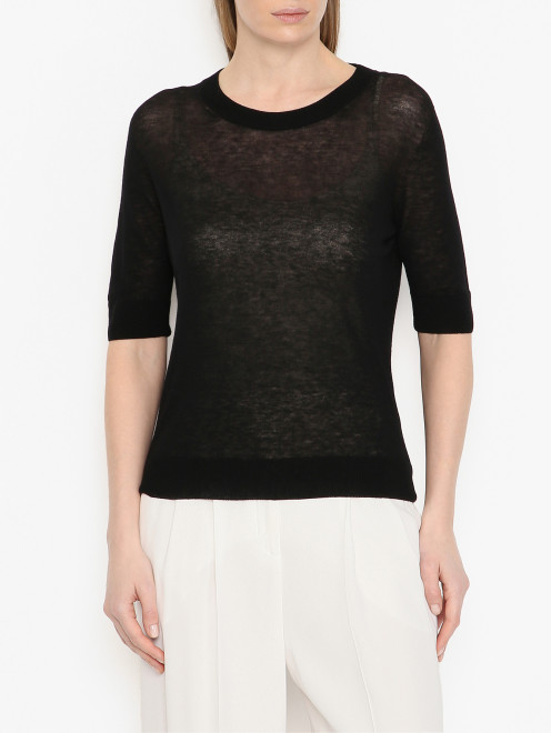 Джемпер из шерсти с короткими рукавами Max Mara - МодельВерхНиз