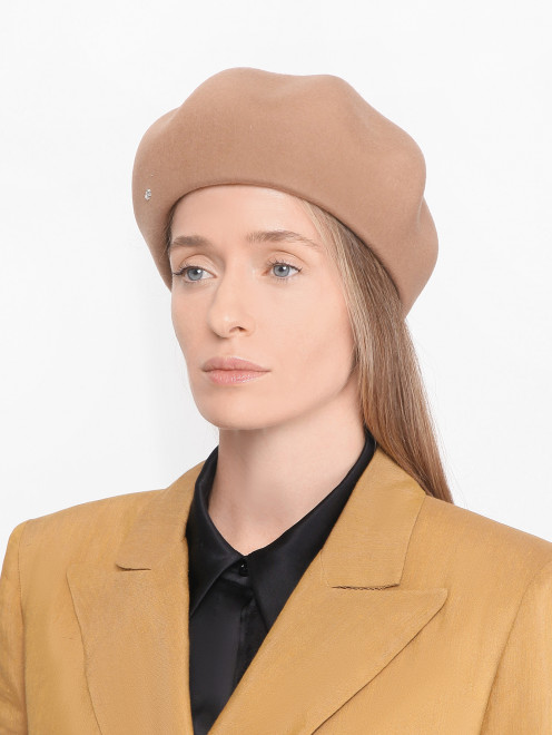 Однотонный берет из шерсти Weekend Max Mara - МодельОбщийВид