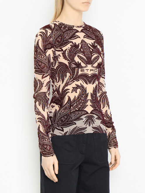 Лонгслив с узором и логотипом Etro - МодельВерхНиз