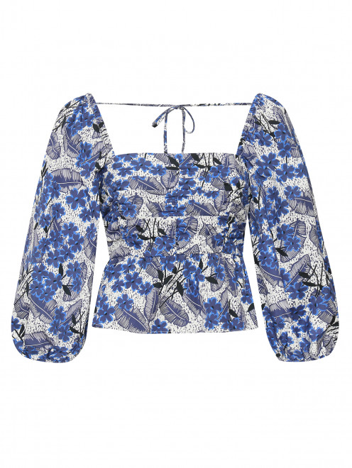 Блуза из хлопка с цветочным узором Weekend Max Mara - Общий вид