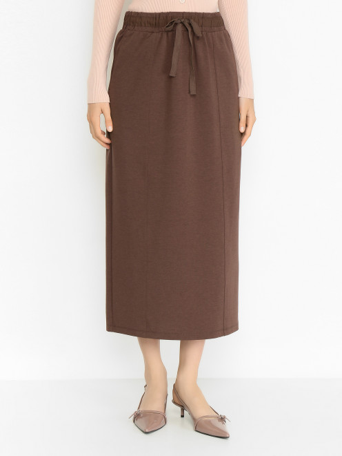 Юбка трикотажная на резинке Weekend Max Mara - МодельВерхНиз