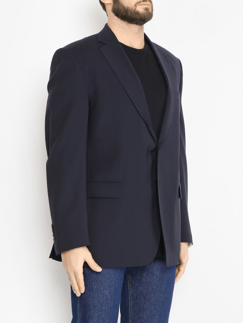 Однотонный пиджак из шерсти Giampaolo - МодельВерхНиз