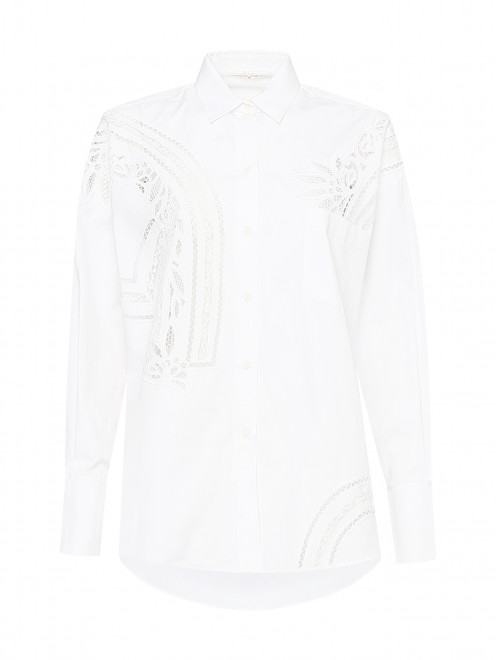 Блуза из хлопка с вышивкой Ermanno Scervino - Общий вид