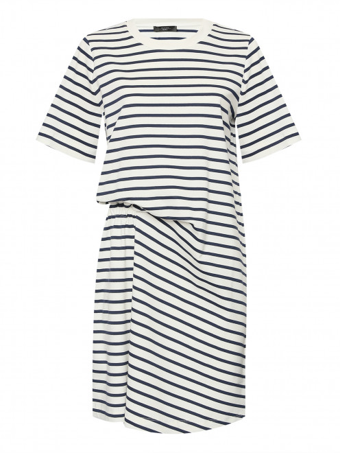 Платье из хлопка в полоску Weekend Max Mara - Общий вид