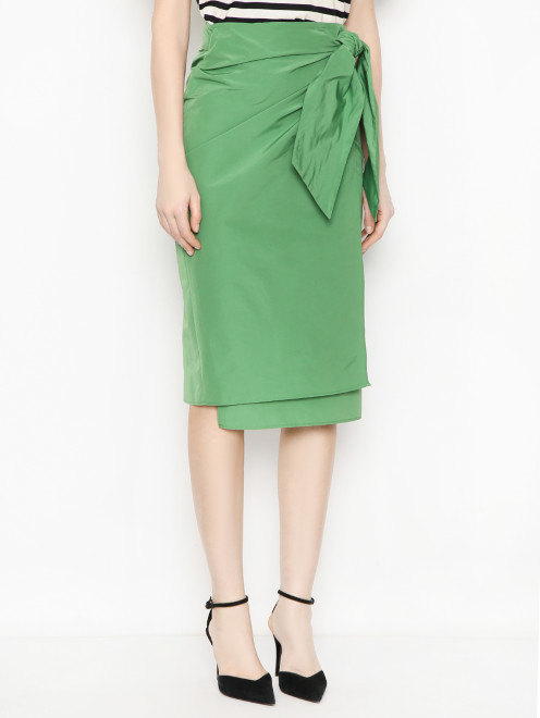 Однотонная юбка асимметричного кроя Weekend Max Mara - МодельВерхНиз