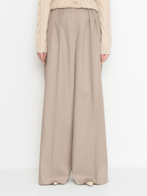 Широкие брюки из шерсти Max Mara - МодельВерхНиз