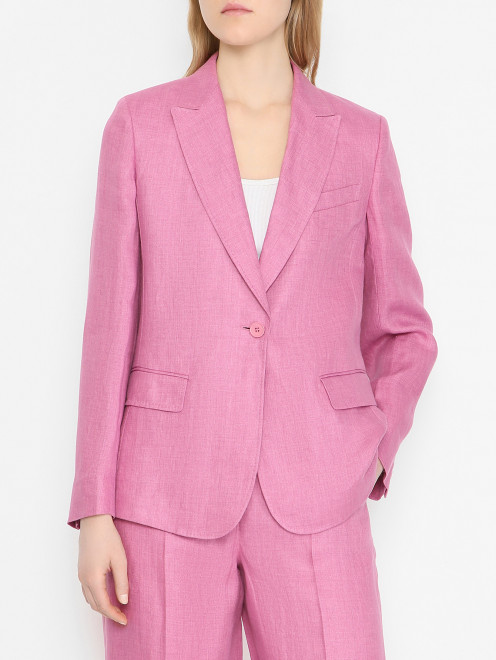 Льняной жакет без подкладки Weekend Max Mara - МодельВерхНиз