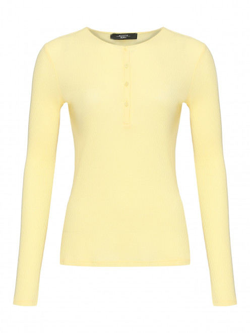 Лонгслив из хлопка в рубчик Weekend Max Mara - Общий вид
