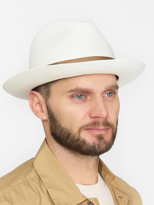 Шляпа из соломы с лентой Borsalino - МодельОбщийВид
