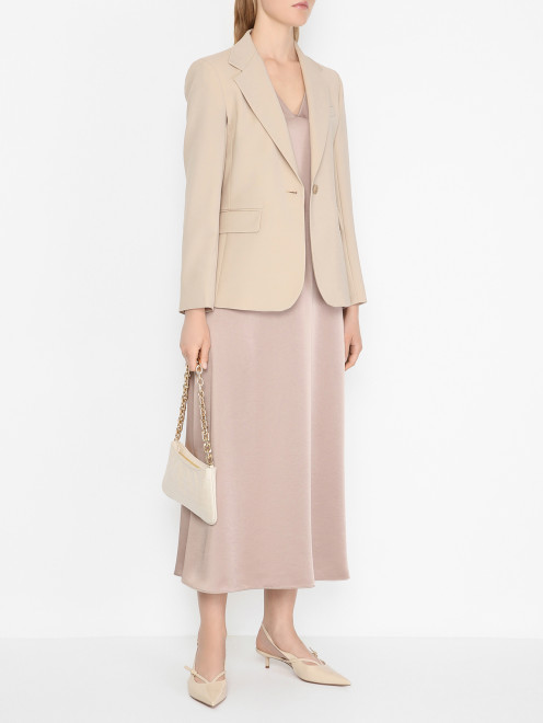 Атласное платье-миди Weekend Max Mara - МодельОбщийВид