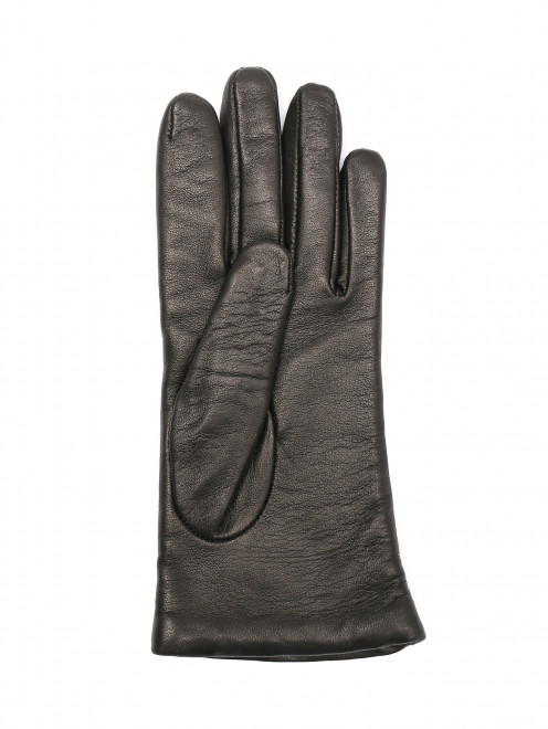 Перчатки из кожи с логотипом Moschino - Обтравка1