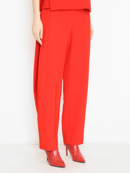 Однотонные брюки прямого кроя Sportmax - МодельВерхНиз