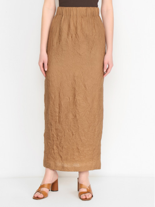 Шелковая юбка из жатой ткани Max Mara - МодельВерхНиз
