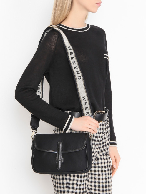 Сумка из канваса и кожи Weekend Max Mara - МодельВерхНиз