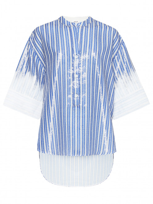 Блуза асимметричного кроя с узором и пайетками Aviu - Общий вид