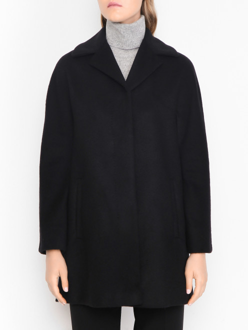 Полупальто из шерсти с карманами Max Mara - МодельВерхНиз