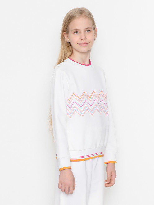 Толстовка из хлопка с принтом Missoni - МодельВерхНиз