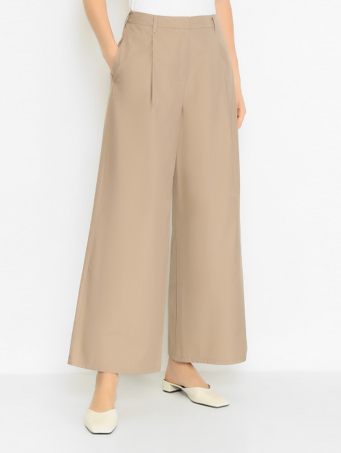 Широкие хлопковые брюки Max Mara - МодельВерхНиз
