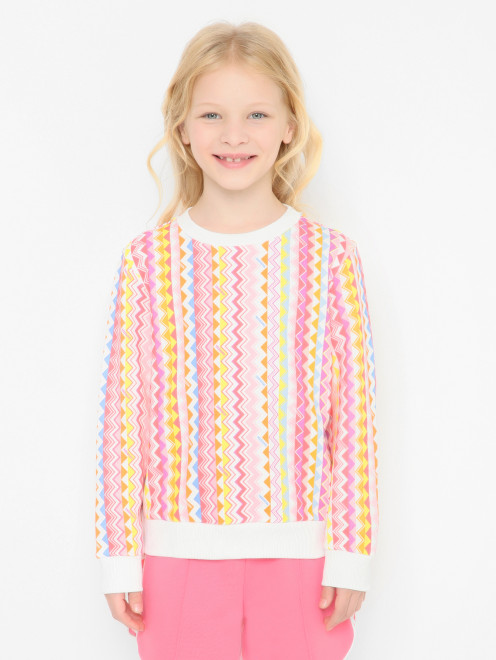 Свитшот из хлопка с узором Missoni - МодельВерхНиз