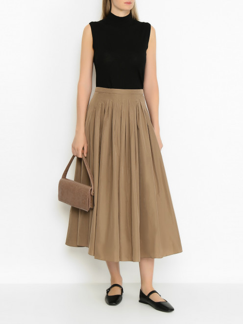Юбка в складку с разрезами Max Mara - МодельОбщийВид