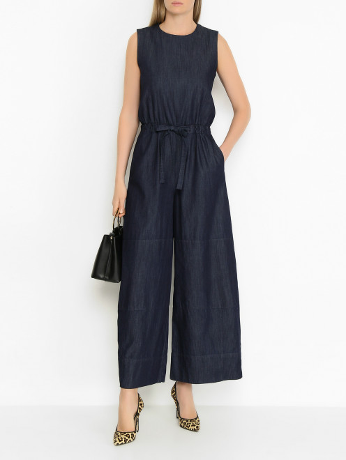 Джинсовый комбинезон на кулиске Max Mara - МодельОбщийВид