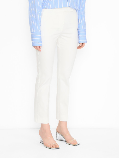 Зауженные брюки из хлопка Max Mara - МодельВерхНиз