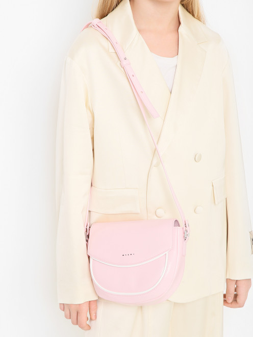 Однотонная сумка с логотипом Marni - МодельВерхНиз