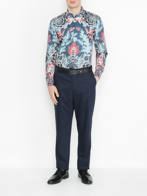 Прямые брюки на резинке Etro - МодельОбщийВид