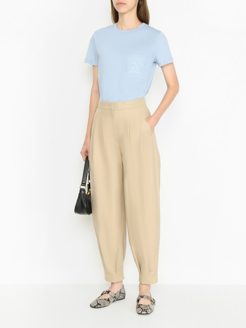 Брюки из хлопка с карманами Max Mara - МодельОбщийВид