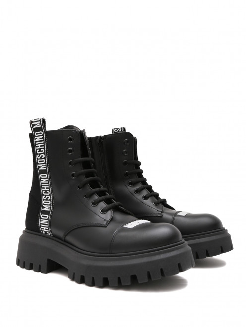 Высокие ботинки с вышивкой Moschino - Общий вид