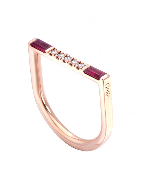 Кольцо Anillo Arch I am Red Gold&Roses - Общий вид