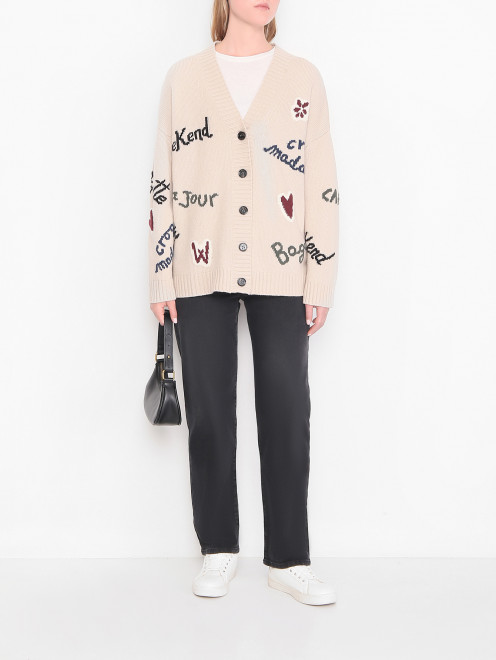 Кардиган из шерсти с принтом Weekend Max Mara - МодельОбщийВид