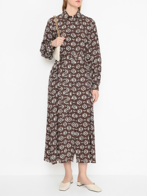 Платье-миди из шелка Weekend Max Mara - МодельОбщийВид