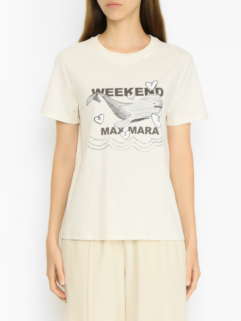 Футболка с принтом Weekend Max Mara - МодельВерхНиз
