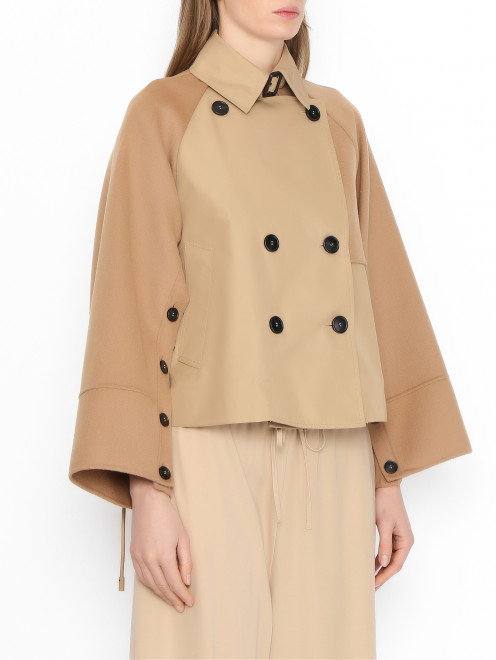 Полупальто из смешанного хлопка Weekend Max Mara - МодельВерхНиз