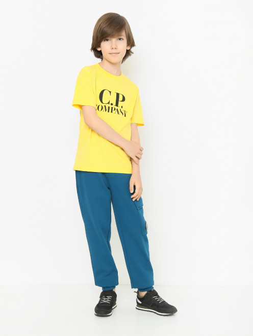 Трикотажные брюки-джоггеры с накладным карманом C.P. Company - МодельОбщийВид
