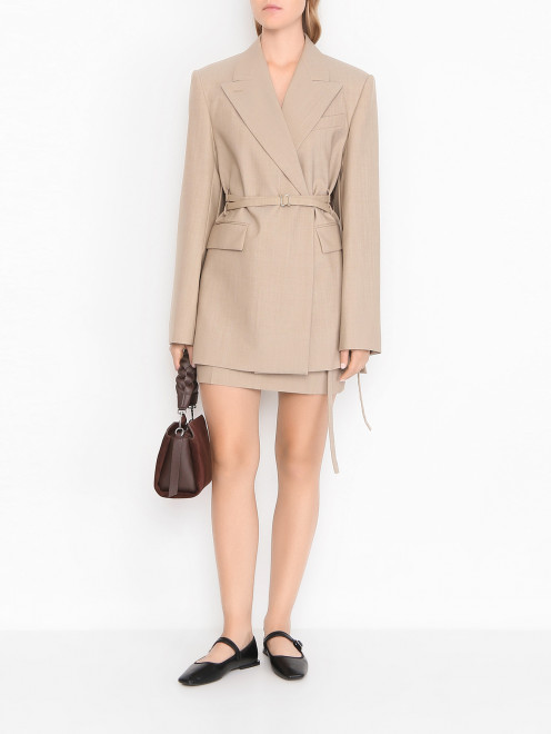 Жакет из шерсти с поясом Sportmax - МодельОбщийВид