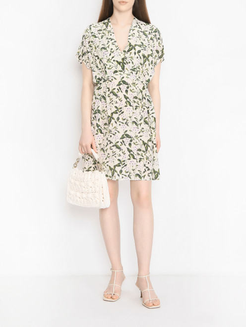 Платье из шелка с цветочным узором Weekend Max Mara - МодельОбщийВид