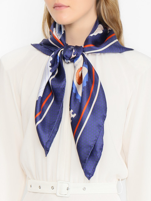 Платок из шелка "Письма с Капри" Bjanka silk - МодельОбщийВид