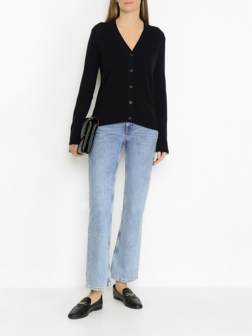 Шерстяной кардиган с логотипом на локтях Max Mara - МодельОбщийВид