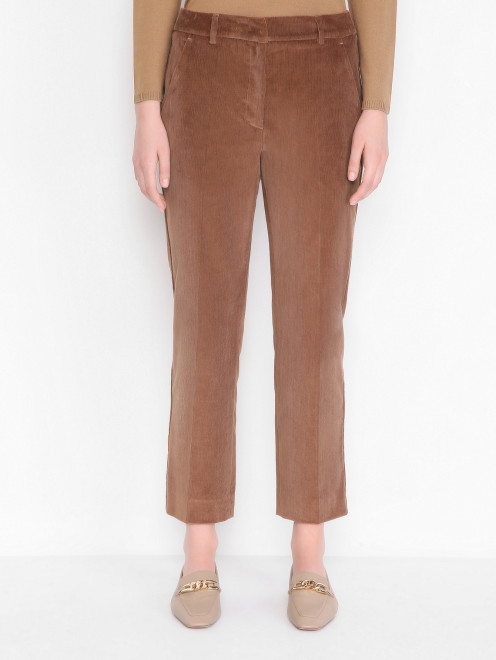 Вельветовые брюки из хлопка Weekend Max Mara - МодельВерхНиз