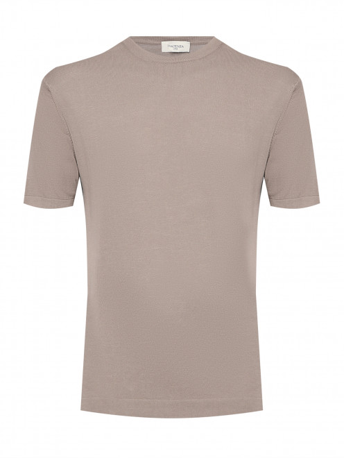 Футболка однотонная из хлопка Piacenza Cashmere 1733 - Общий вид