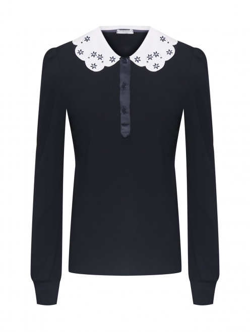 Трикотажная блуза с вышивкой Treapi - Общий вид