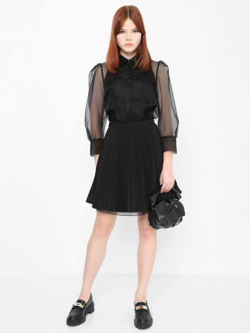 Однотонная юбка плиссе Elie Saab - МодельОбщийВид