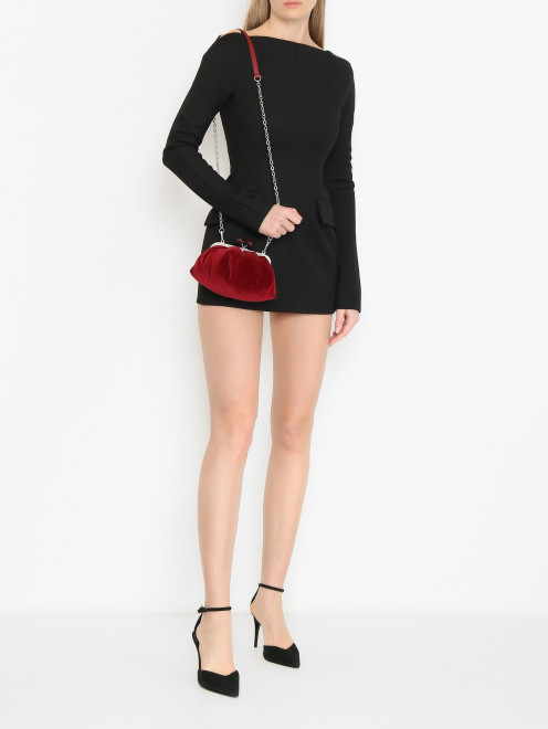 Сумка из бархата на цепочке Weekend Max Mara - МодельОбщийВид