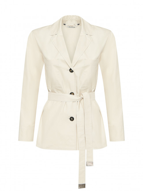 Хлопковая блуза с поясом Max Mara - Общий вид
