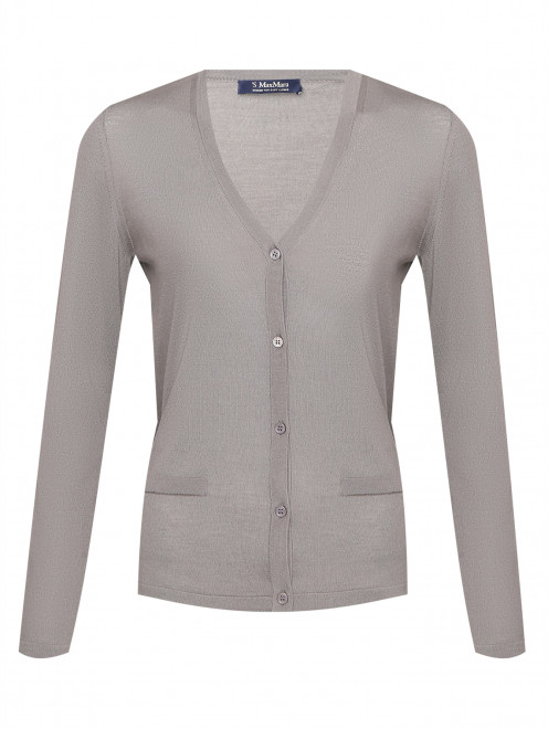 Кардиган однотонный из шерсти Max Mara - Общий вид