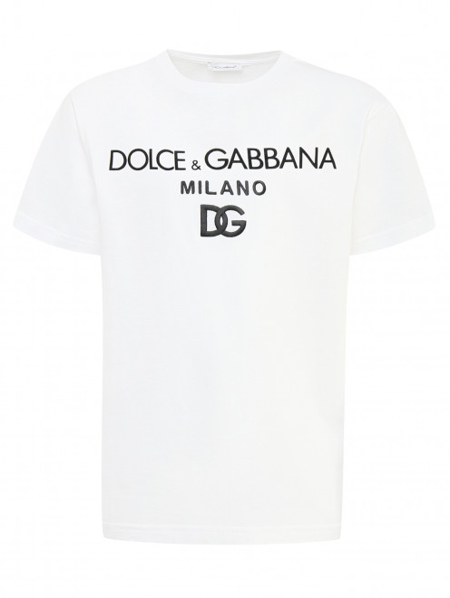 Футболка с контрастным принтом Dolce & Gabbana - Общий вид