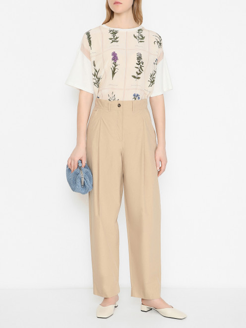 Блузка из шелка и хлопка Weekend Max Mara - МодельОбщийВид