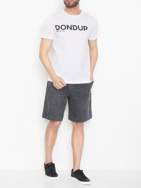 Футболка из хлопка с логотипом Dondup - МодельОбщийВид